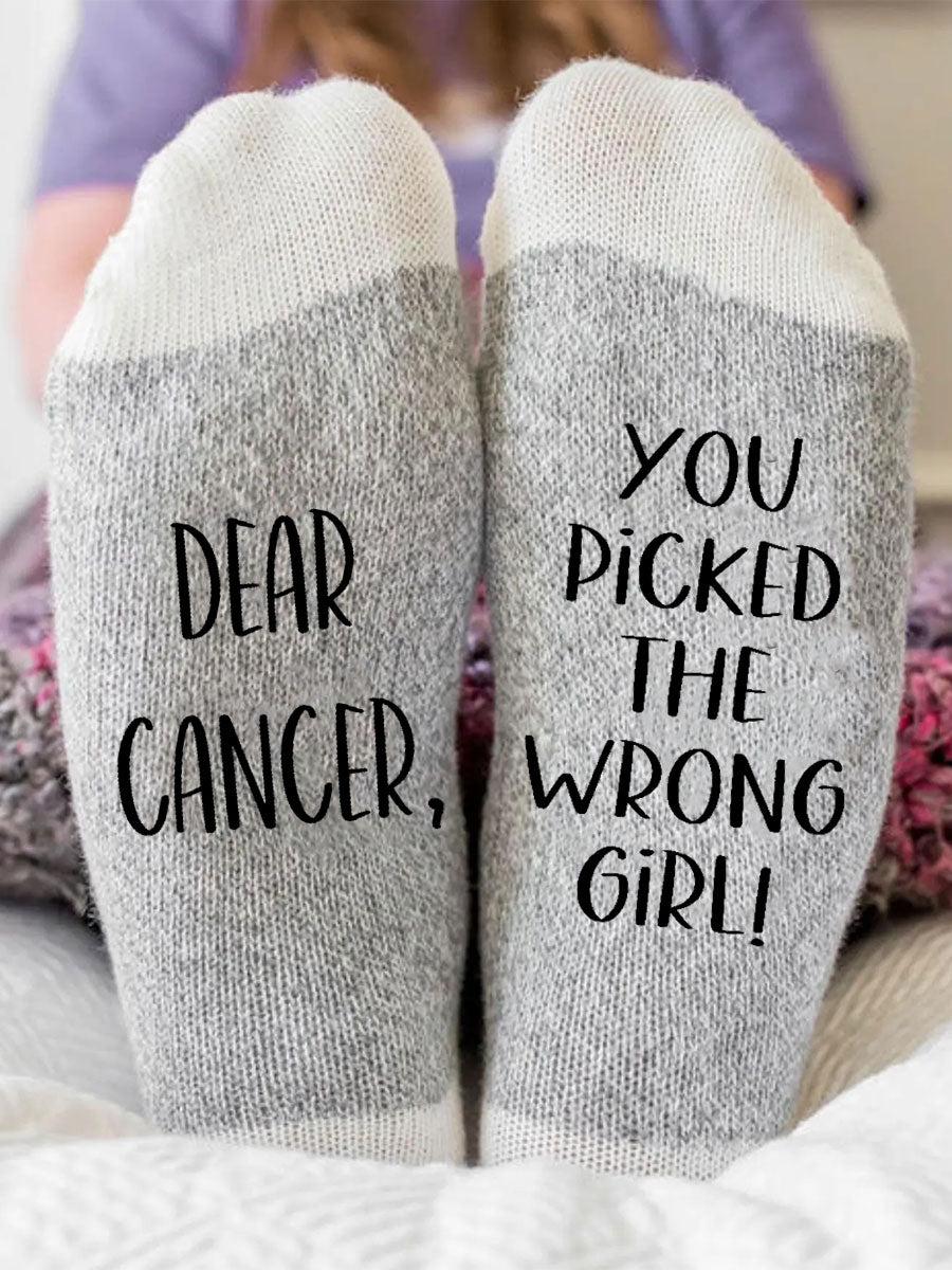 Cher cancer, Votre choisi la mauvaise fille genre-neutre chaussettes