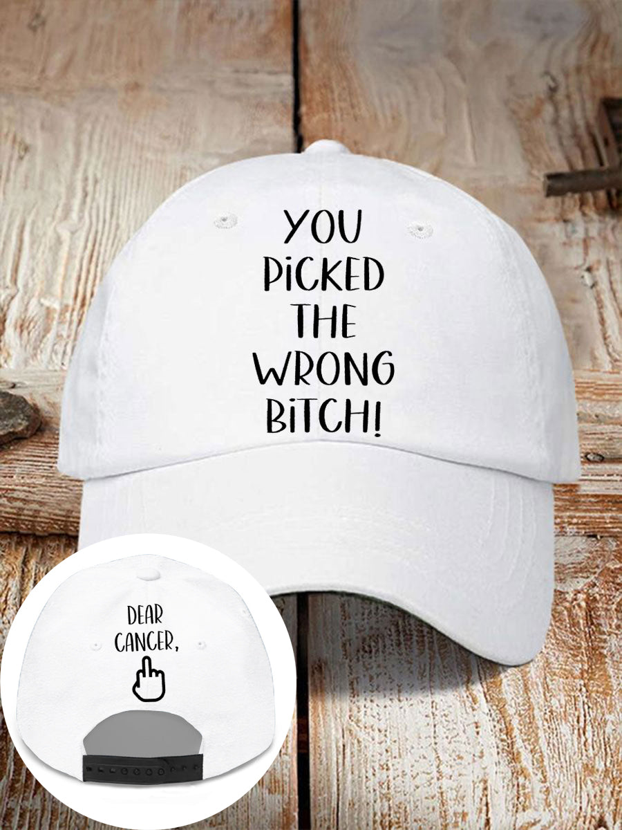 Cher cancer, vous avez choisi la mauvaise chienne chapeaux neutres