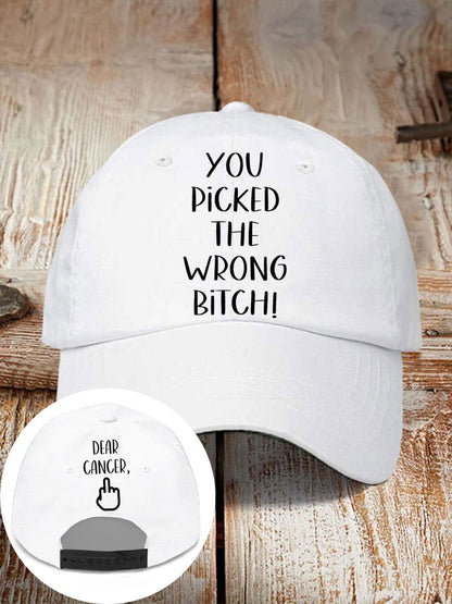 Cher cancer, vous avez choisi la mauvaise chienne chapeaux neutres