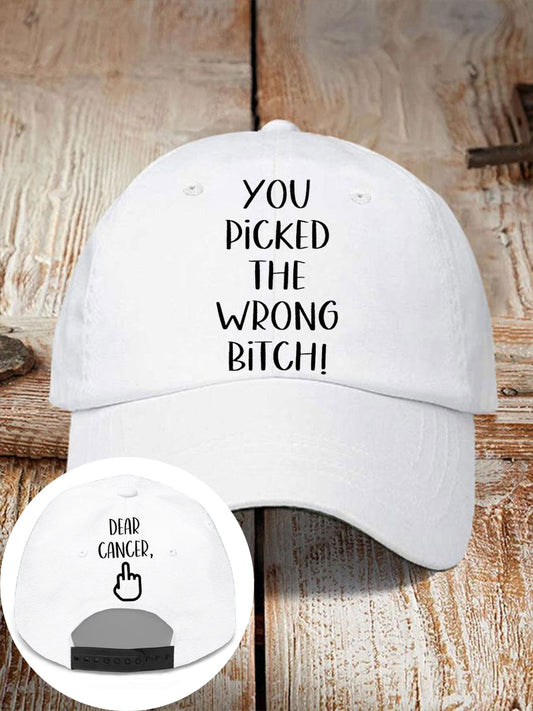 Cher cancer, vous avez choisi la mauvaise chienne chapeaux neutres