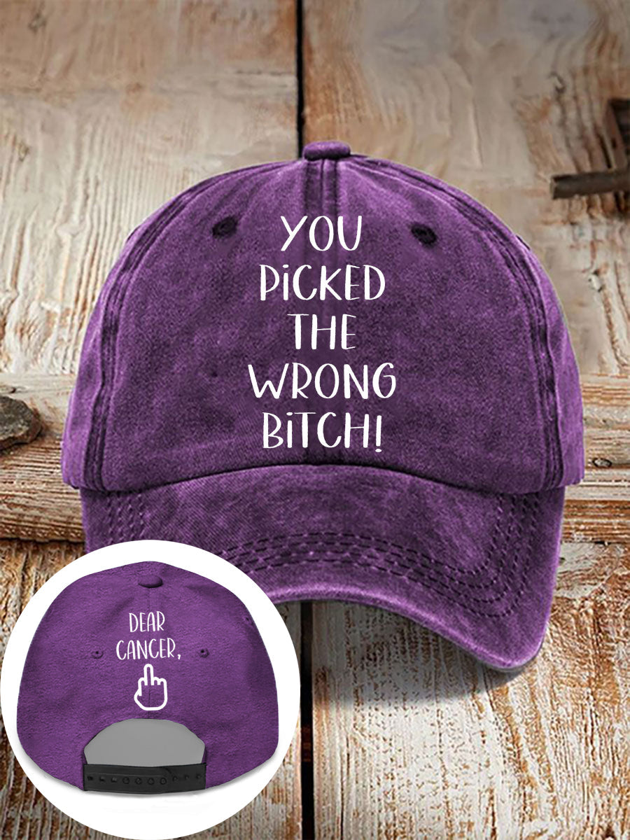 Cher cancer, vous avez choisi la mauvaise chienne chapeaux neutres