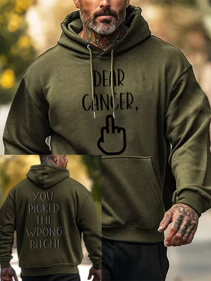 Cher cancer des hommes, vous avez choisi le mauvais sweat-shirts de chienne