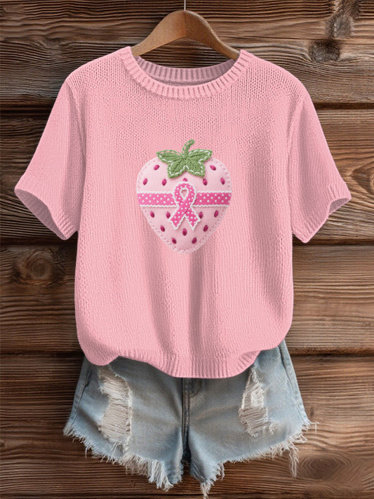 Pull Cozy Femme Rose Cancer Du Sein