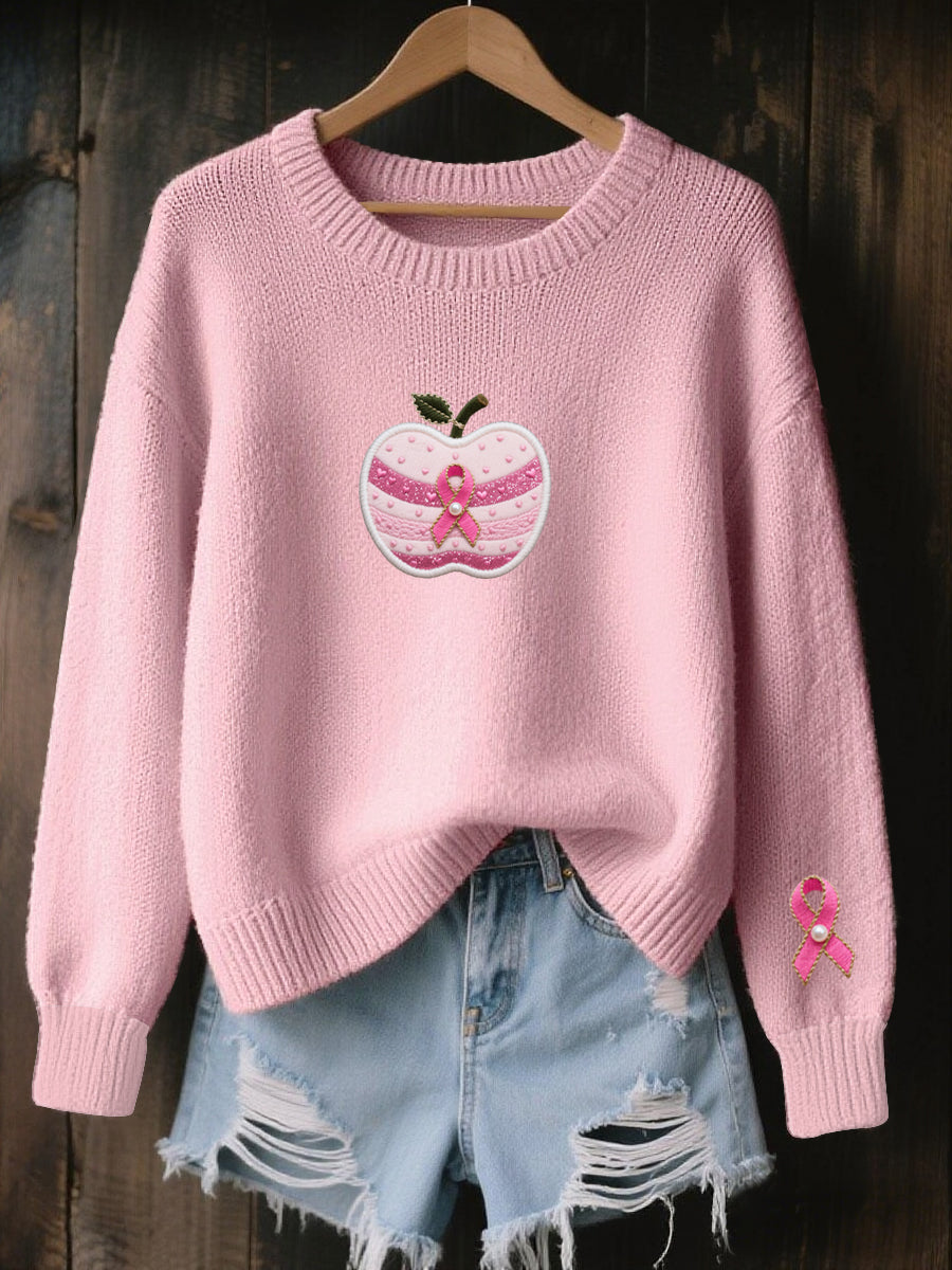 Pull Cozy Femme Rose Cancer Du Sein