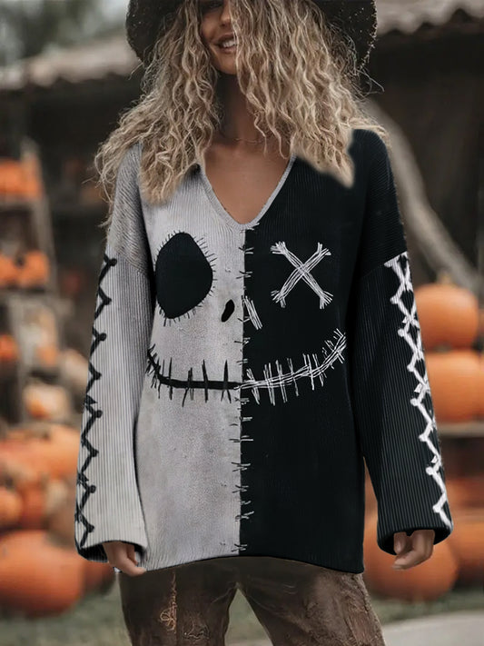 Halloween Funny Art Imprimé Tops pour femmes
