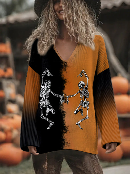 Halloween Funny Art Imprimé Tops pour femmes