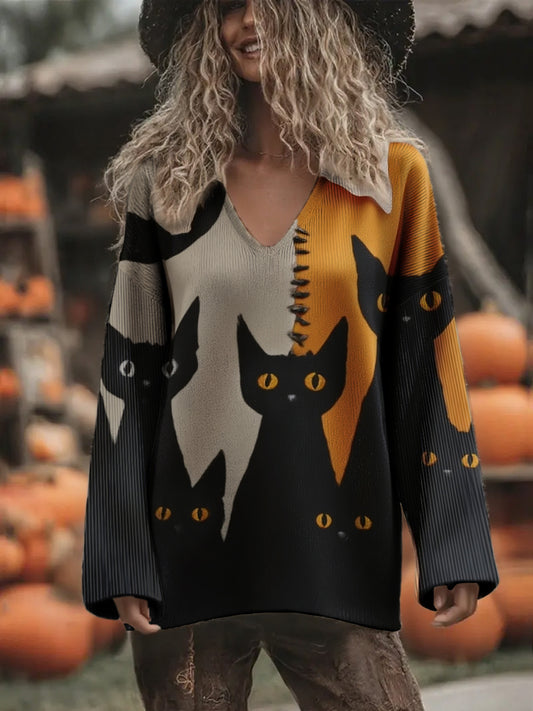 Halloween Funny Art Imprimé Tops pour femmes