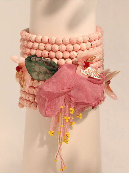 Bracelets roses Fille du cancer du sein