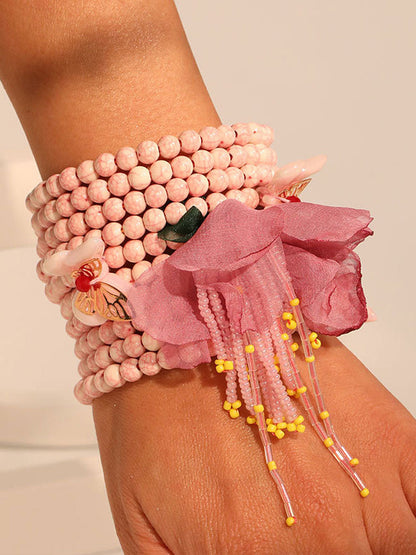 Bracelets roses Fille du cancer du sein