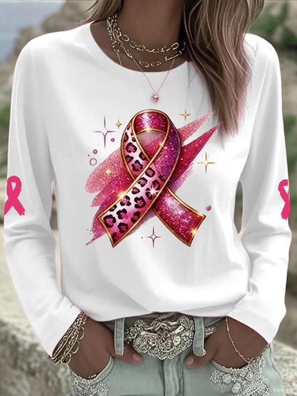 Tops imprimés pour femmes Cancer du sein
