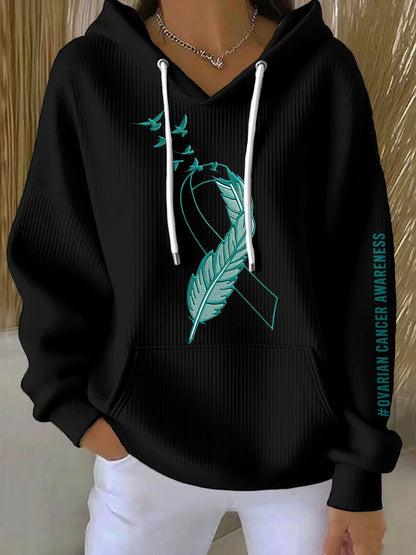 Women's Ovarian Cancer Awareness Imprimé Hoodie