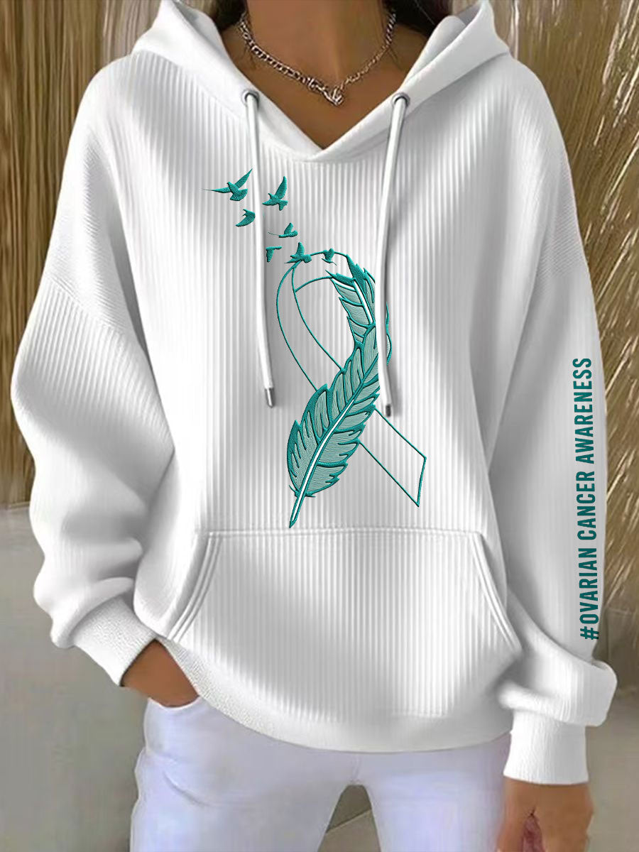 Women's Ovarian Cancer Awareness Imprimé Hoodie