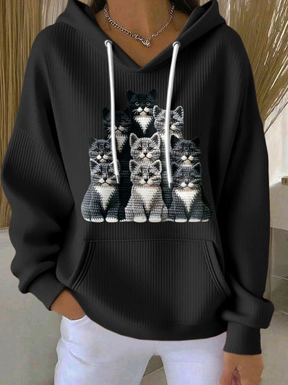 Chandail à capuchon Cut Cat Femme