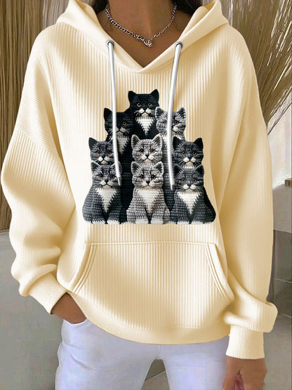 Chandail à capuchon Cut Cat Femme