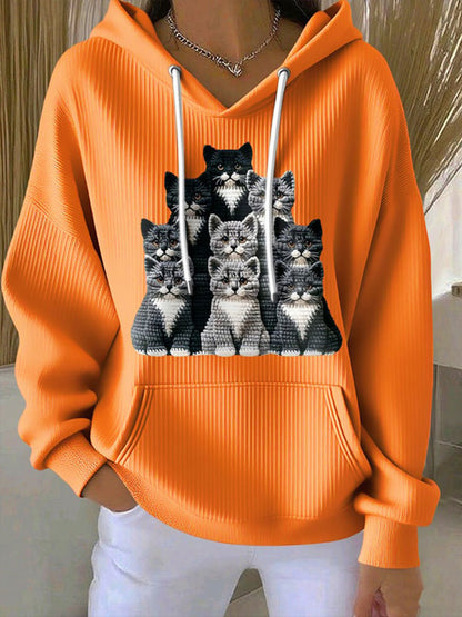 Chandail à capuchon Cut Cat Femme