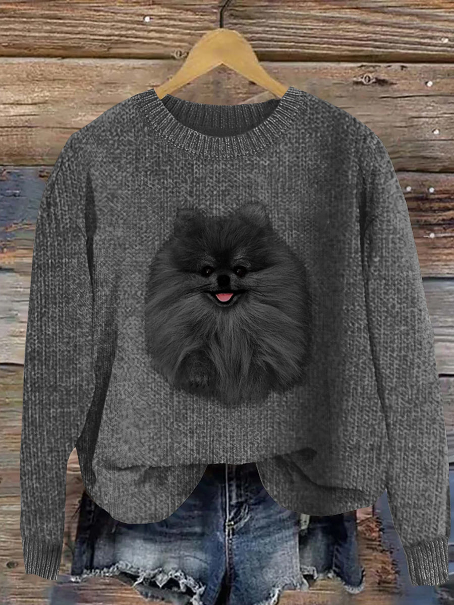 Pull décontracté à imprimé animal vintage pour femmes