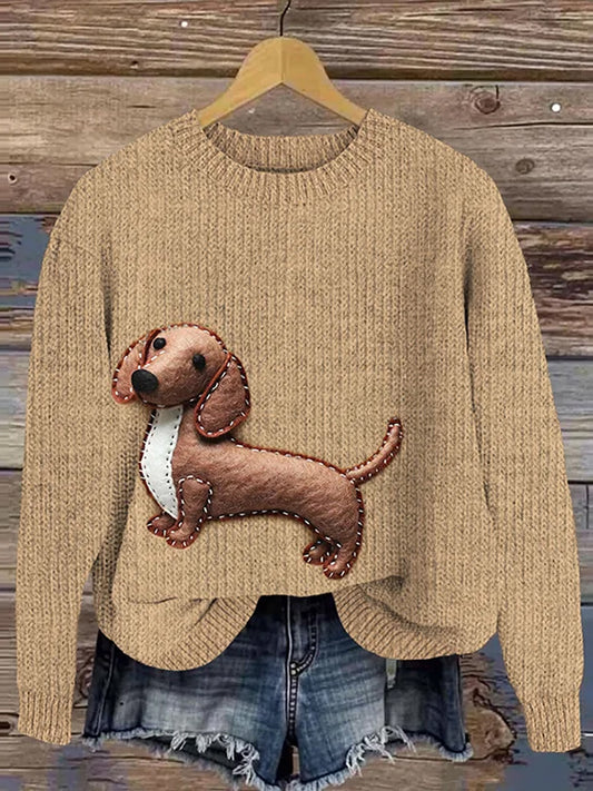 Pull décontracté à imprimé animal vintage pour femmes