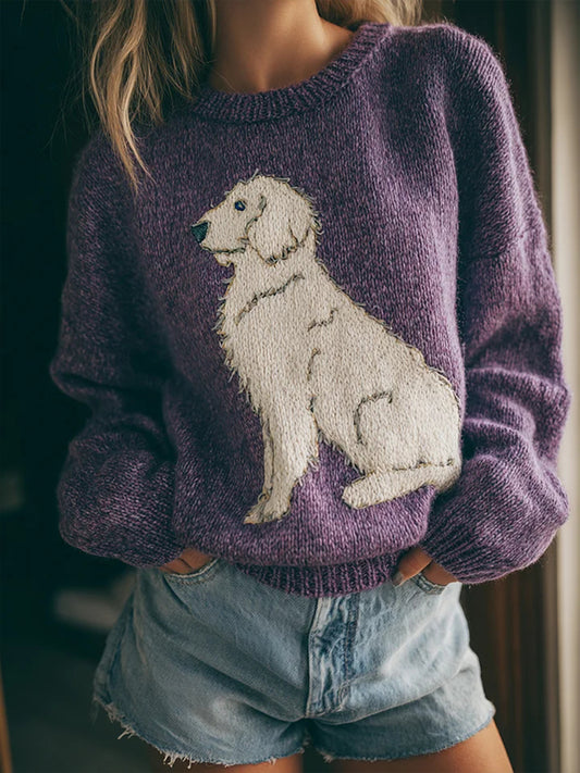 Chandail de chien mignon des femmes