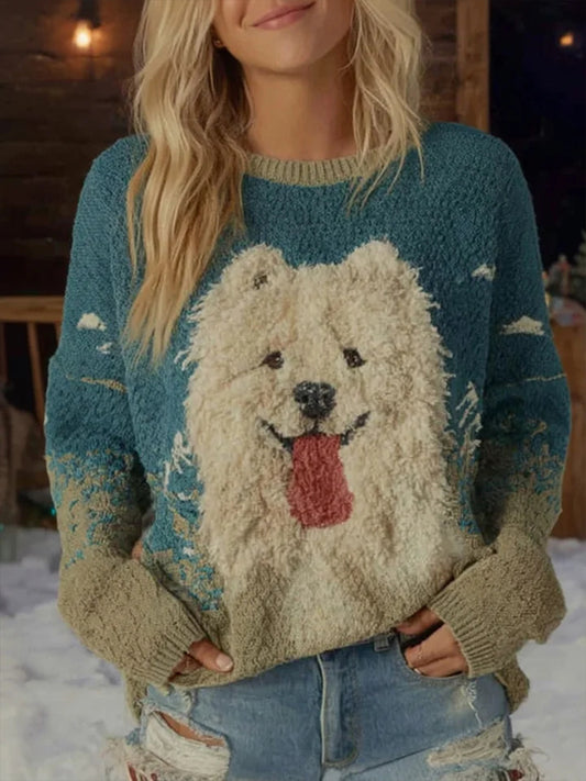 Chandail de chien mignon des femmes