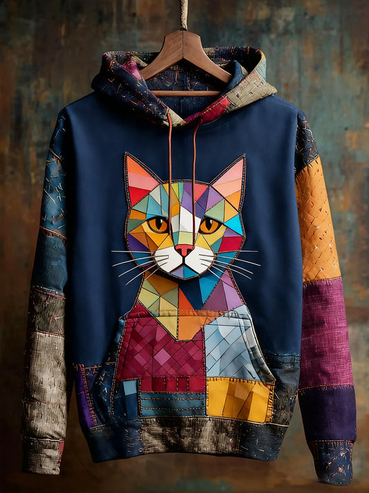 Unisexe Animal Art Print Casual Vintage Hoodie