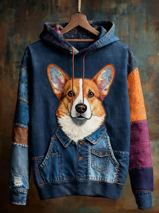 Unisexe Animal Art Print Casual Vintage Hoodie
