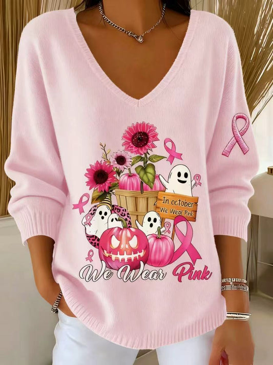 Haut Décontracté Rétro Animal Art Floral Col V Femme