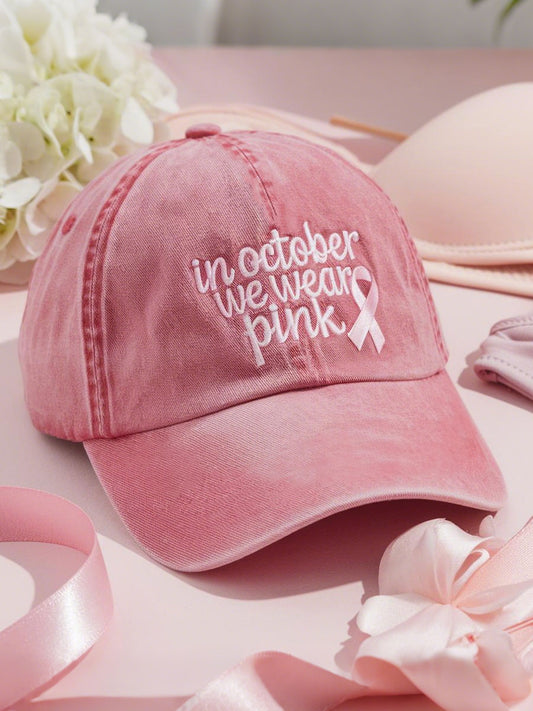 Sensibilisation au cancer du sein en octobre, nous portons des chapeaux unisexes roses