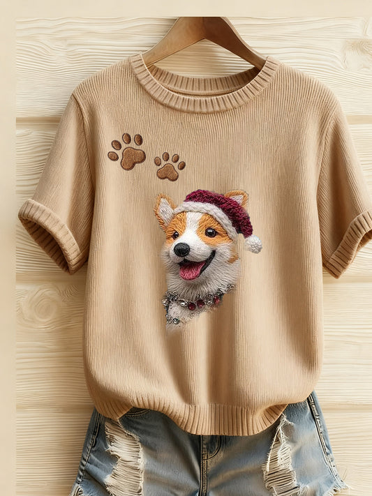 T-shirt à imprimé animal brodé Femme