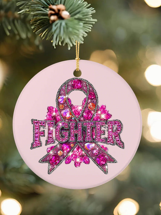 Sensibilisation au cancer du sein ruban rose ornement décoratif acrylique