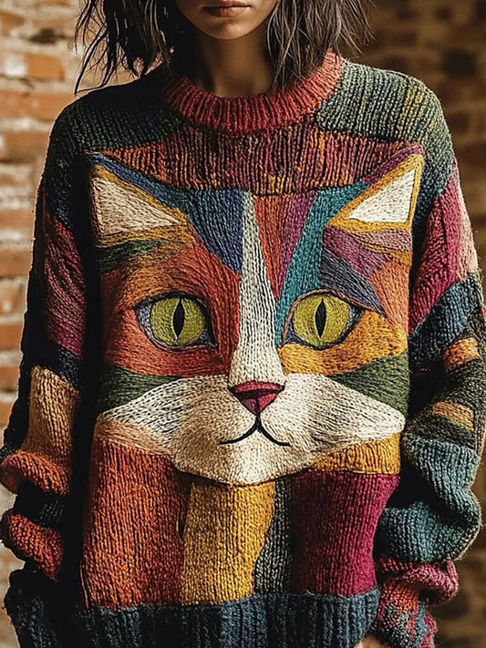 Chandail Cat Art Femme