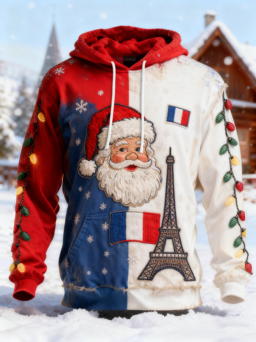 Sweat à capuche de Noël pour hommes avec poche