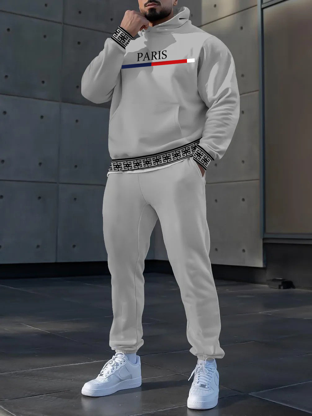 Hoodie occasionnel des hommes et l'ensemble de pantalon