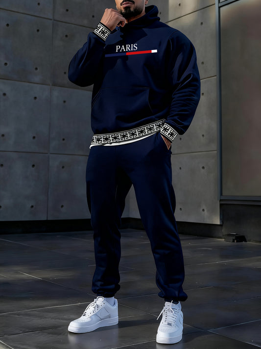 Hoodie occasionnel des hommes et l'ensemble de pantalon