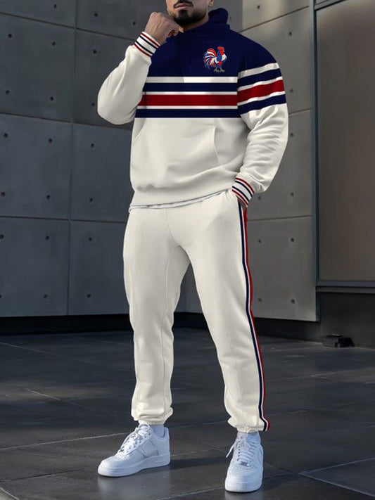 Chandail à capuchon Décontracté Français Le Coq Gaulois pour homme