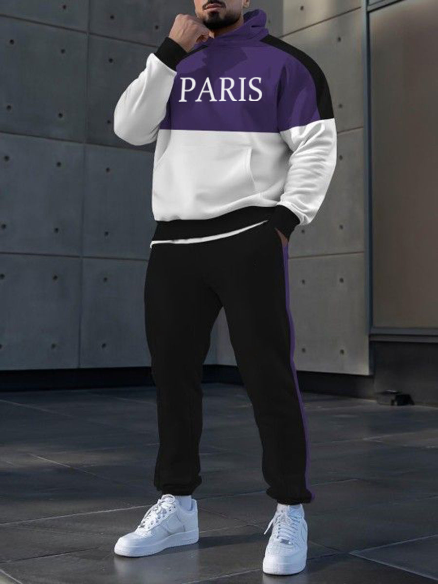 Hoodie occasionnel des hommes et l'ensemble de pantalon