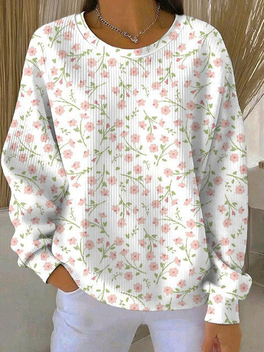 Sweatshirt Décontracté Femme Rose Imprimé Cancer Du Sein