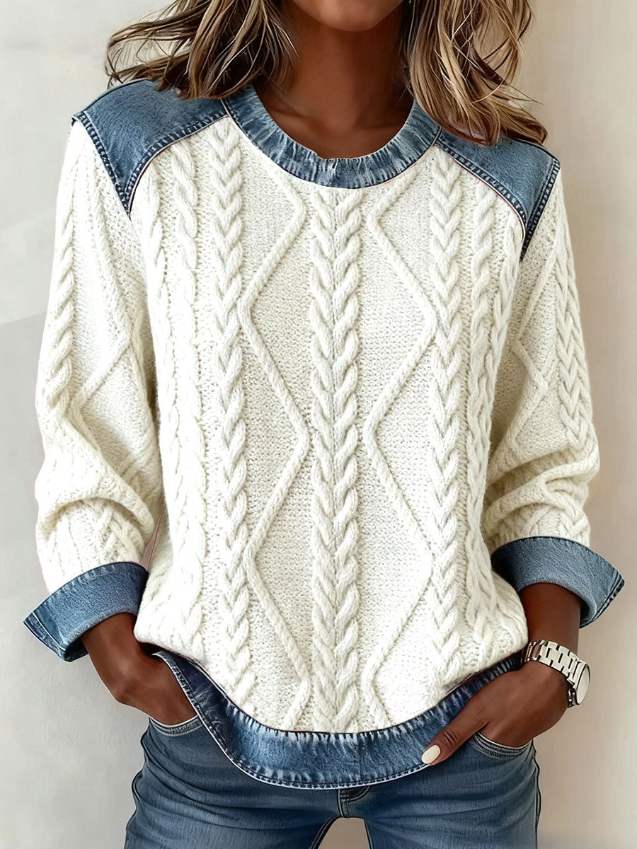 Tops imprimés texturés pour femmes en automne et en hiver