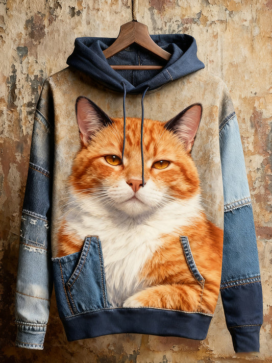 Unisexe Animal Art Print Casual Vintage Hoodie
