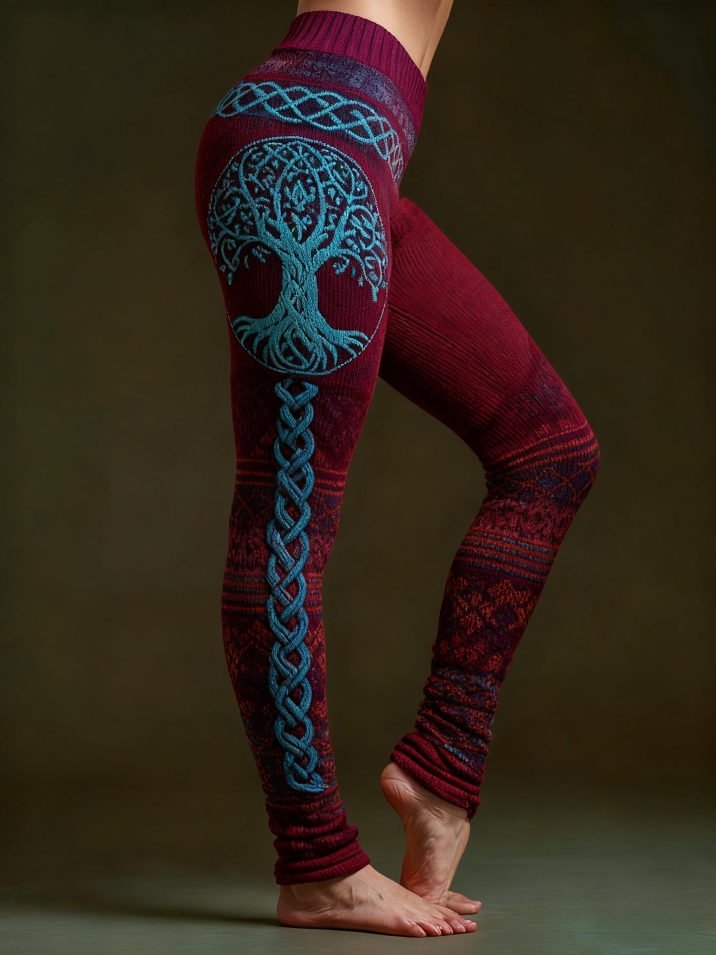 Femmes Viking Celtic Knot Tree Of Life Sport Stretch Leggings
