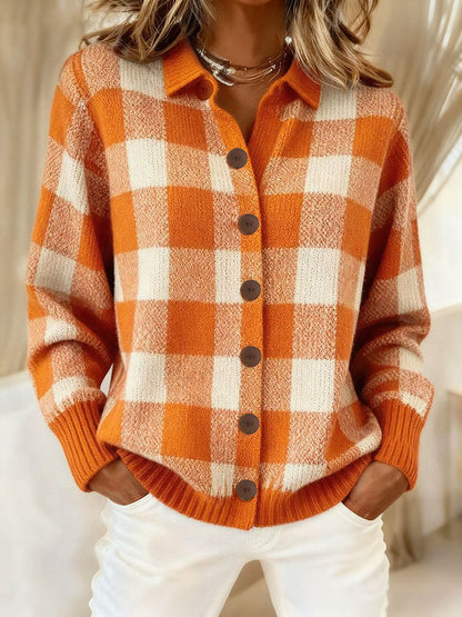 Femmes Automne Hiver Style Plaid Art Imprimé Tops
