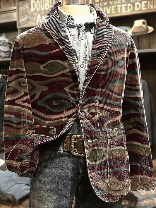 Veste Retro Western Print Homme
