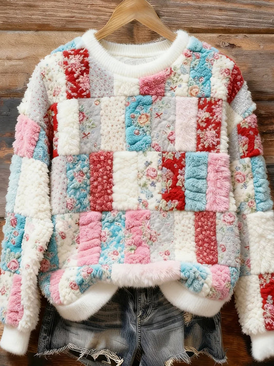 Top en flanelle décontracté à imprimé animal rétro pour femmes