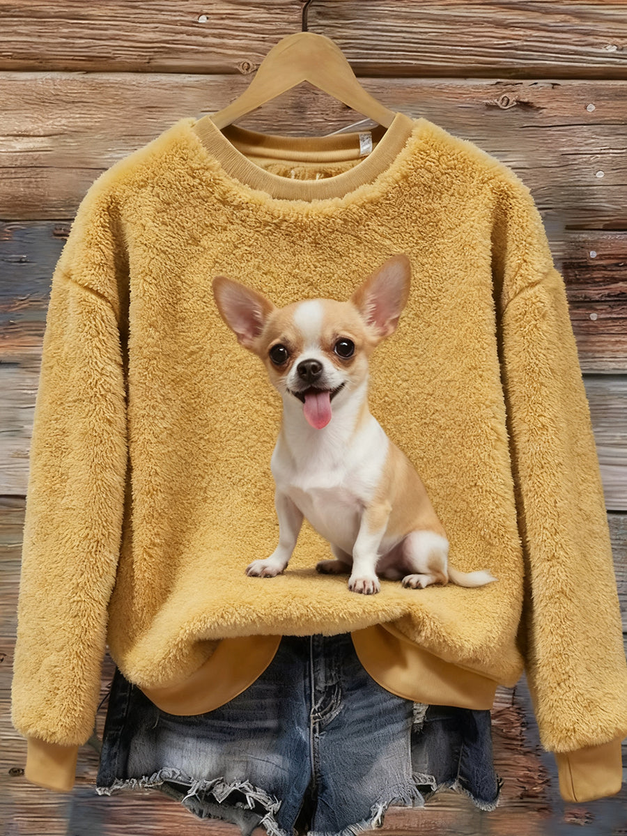 Top en flanelle décontracté à imprimé animal rétro pour femmes