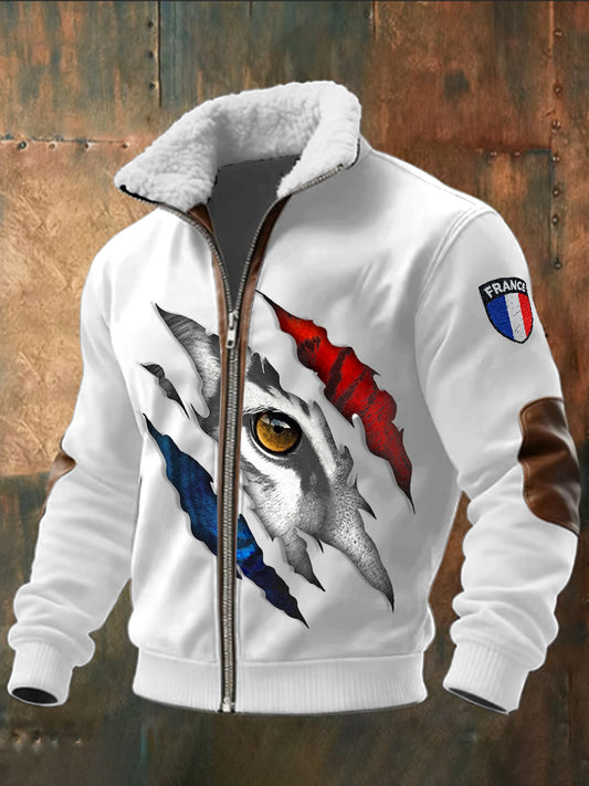 Veste Décontractée Homme Blanc Français