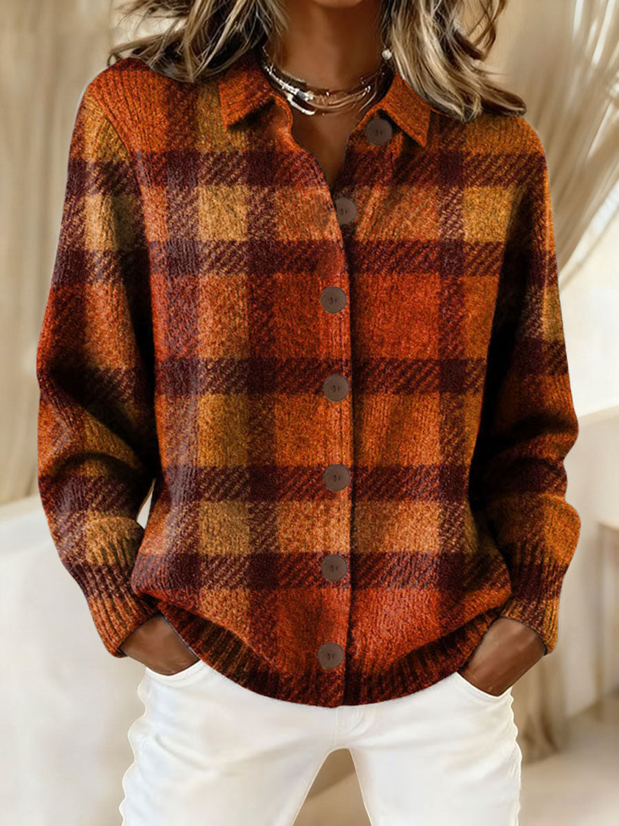 L'art d'automne des femmes a imprimé des hauts occasionnels