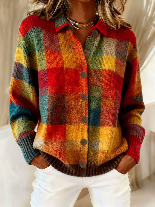 L'art d'automne des femmes a imprimé des hauts occasionnels