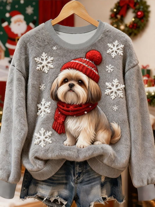 Sweat à capuche en flanelle pour femme