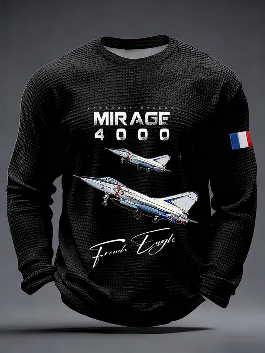 T-shirt à manches longues Dassault Mirage 4000 Waffle Homme