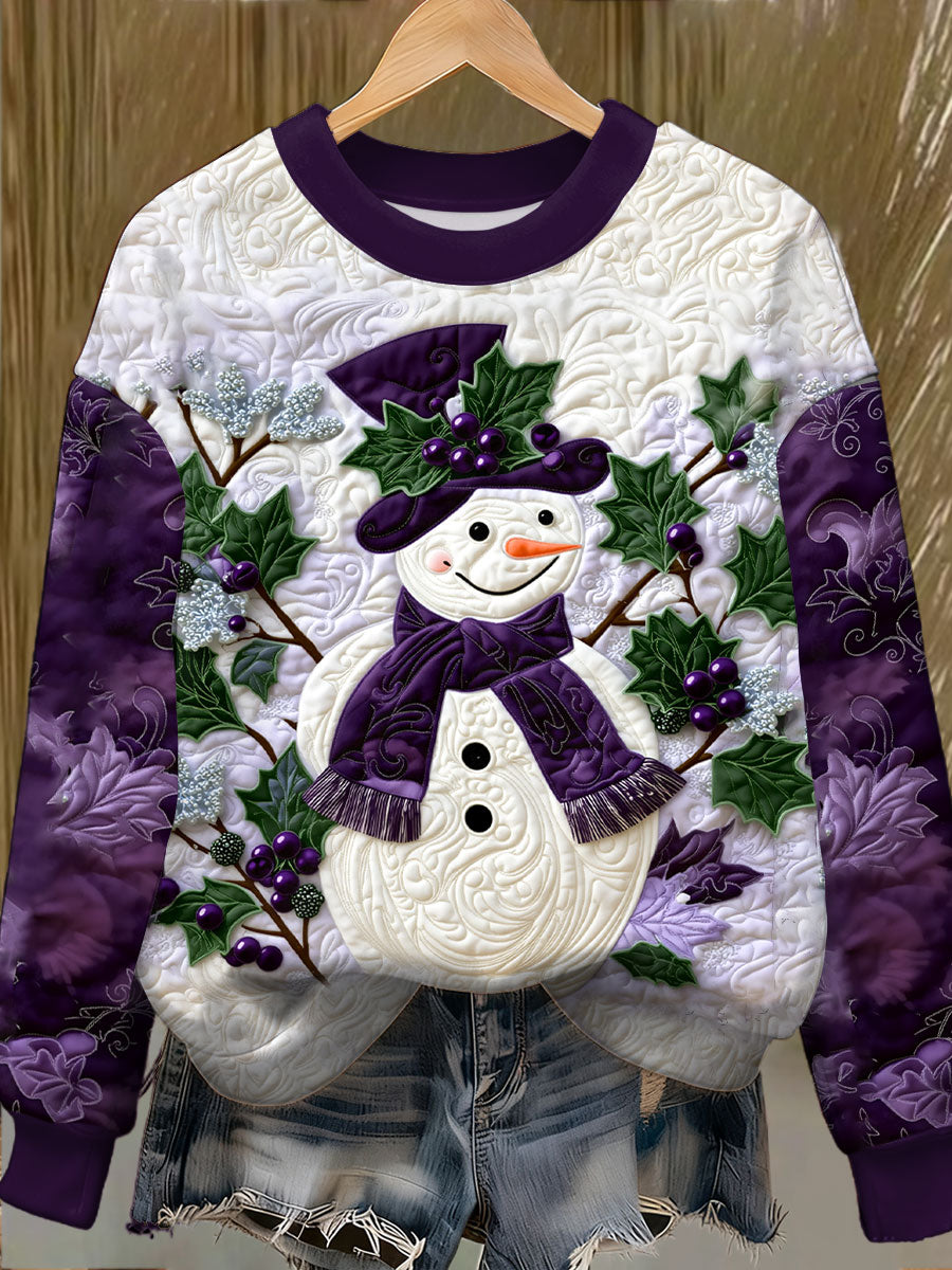 Purple Art Noël Alzheimer Awareness Sweatshirt Femme Imprimé