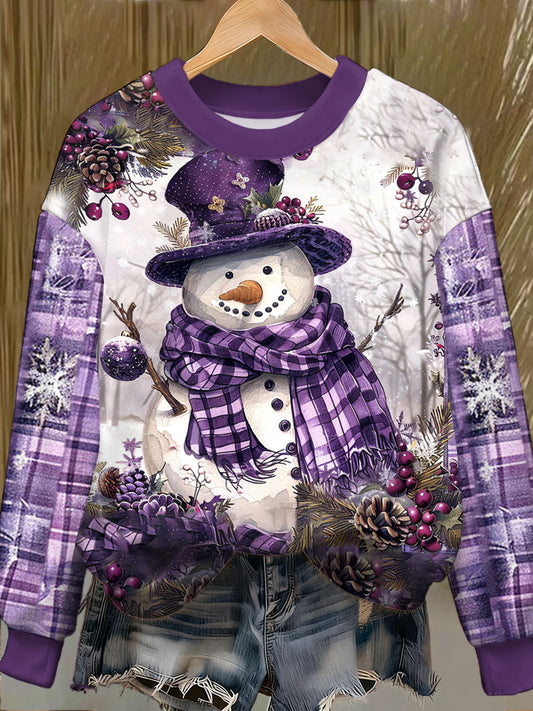 Purple Art Noël Alzheimer Awareness Sweatshirt Femme Imprimé